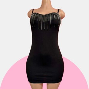 Rhinestone Rain Slip Dress