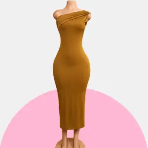 Golden Hour Draped Column Dress